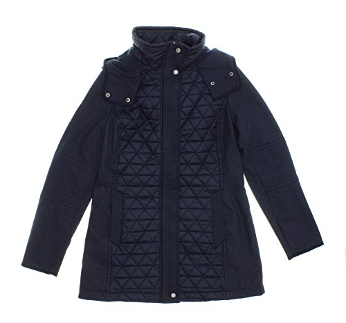 Image of Marc New York by Andrew Marc Womens Quilted Hooded Jacket (X-Large, Navy)