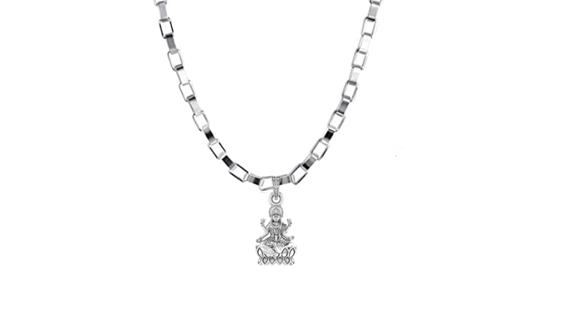 akshat sapphire 92.5% Pure Sterling Silver Maa Laxmi chain Pendant -7013_AC_P-picture-14