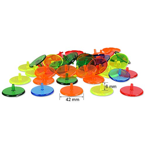 image for HOW TRUE 100 Pieces Plastic Transparent Golf Ball Position Marker Mixe