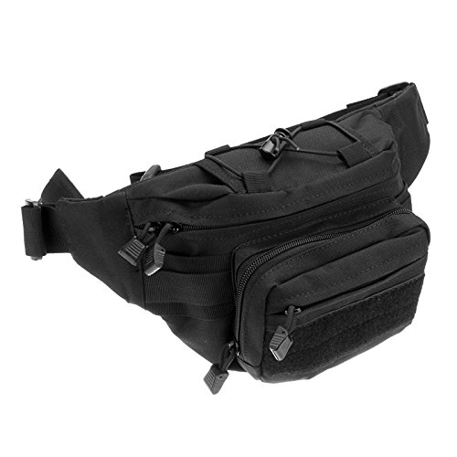 DLP Tactical MOLLE CCW Waist Bag EDC Fanny Pack (Black)