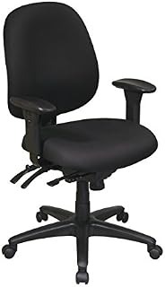 Office Star Mid Back Multi Function Chair with Seat Slider, Ratchet Back Height