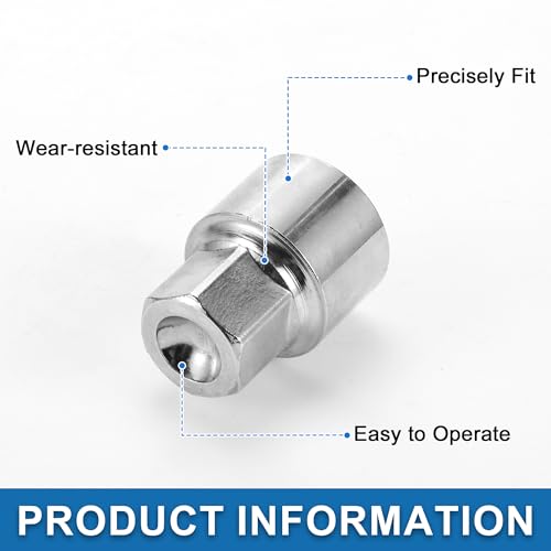 Image of Vehicle Wheel Lock Lugnut #66 9 /10 inch Diameter 20 Pointed Notches Anti-Theft Screw Nut Removal Key Socket for Porsche Boxster 911 Cayenne Macan