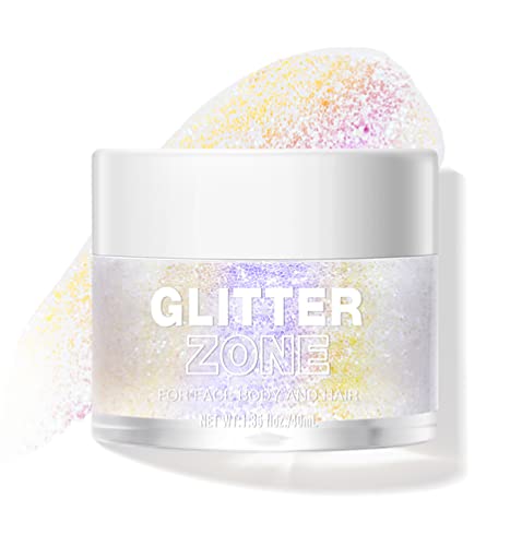LANGMANNI Holographic Glitter Gel Neon Violet 1.35 oz