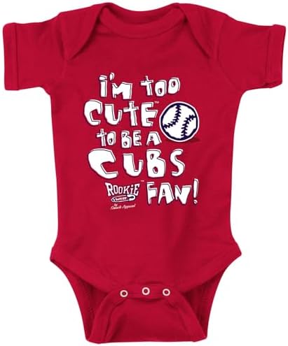 Too Cute to Be a Cubs Fan Baby Apparel for St. Louis Baseball Fans (NB-7T) image 4