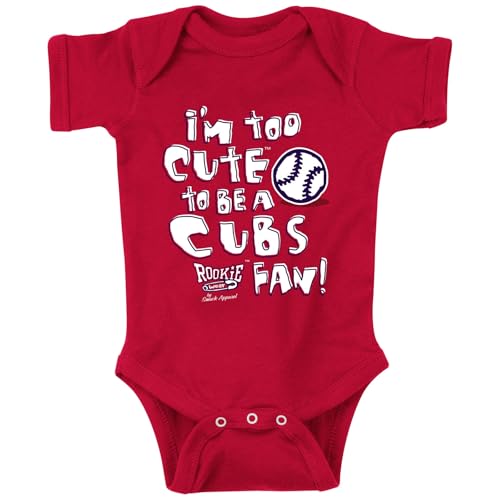 Image of Too Cute to Be a Cubs Fan Baby Apparel for St. Louis Baseball Fans (NB-7T)
