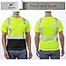 sesafety Hi Visibility Shirts for Men, Safety Shirts with Reflective Strips Class 2, Hi Vis Construction Work Shirt with Pocket Yellow 4XL