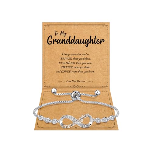 BAYLAY Infinity Bracelets for Women, 18K Plated Silver Infinity Bracelet Jewelry Gifts for Granddaughter Gigi Nana Mimi Bestie Mom Grandma Wife Daughter Sister