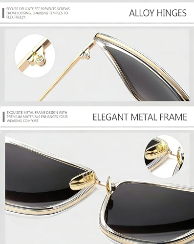 Joopin Oversized Cateye Sunglasses for Women Fashion Cat Eye Sun Glasses UV Protection Ladies Shades Sunnies