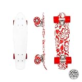 Swell Skateboards for Kids Ages 6-12 | Cruiser Complete Skateboard for Beginners, Boys, Girls, Youths, Teens, Adults College Students | 22 inch and 28 Inch Plastic Retro Mini Skateboard (22' Aloha)
