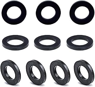 QISF 10 PCS Rubber Flat Washers, 24.5mm 3/4" Hose Washers Black Rubber Gasket Seals Ring Hose Gasket, Round Spacer Washers for Faucet Pipe Water Hose