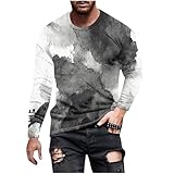 Long Sleeve Shirts for Men Camouflage Hunting Gear Compression Shirt Gym Running Mens Fitness Tactical Vest Biking Football Soccer 01#,Gray,Plus Size 3X