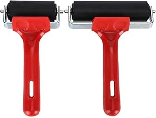 Rubber Roller, Rubber Brayer Roller Paint Brush Art Ink Painting Roller for Ink Paint Block Stamping Printmaking Wallpaper and Arts Crafts(6cm+10cm)