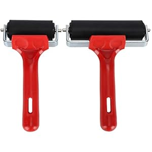 Rubberen Brayer-roller, met antisliphandvat Diamant-schilderroller, voor afdrukken, inktsticks, graveeroppervlakken…