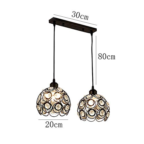 Lámpara de techo moderna de cristal ajustable con dos luces negras 7