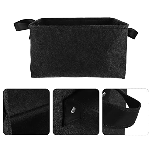 Cabilock Cesto de armazenamento de feltro, organizador de mesa, cesto de armazenamento, organizador