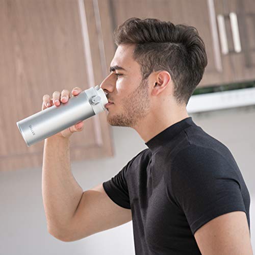 Diller Vacuum Insulated Water Bottle,Stainless Steel Thermal Coffee Travel Mug Bpa-Free Thermos Flask ,Keeps Cold 24H, Hot 12H,17 Oz (Purple) #TOP5