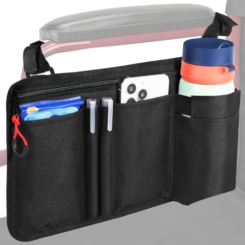 Cejiuga Wheelchair Side Bag with Cup Holder, Premium Wheelchair Armrest