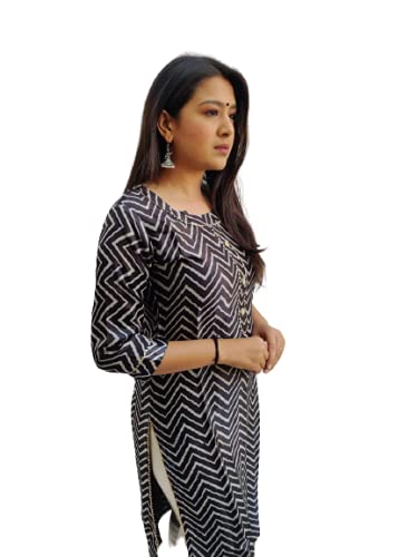 Image of Prijam Traditional Straight Long Kurti Mashru Leriya