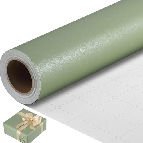 Grün Geschenkpapierrolle - 43 cm x 10 m Grün Einfarbiges...