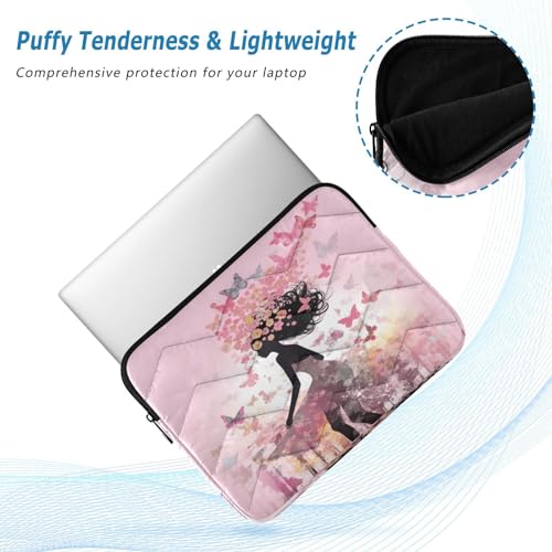 Funda para portátil rosa con hadas y mariposas 13-14 pulgadas miniatura 5