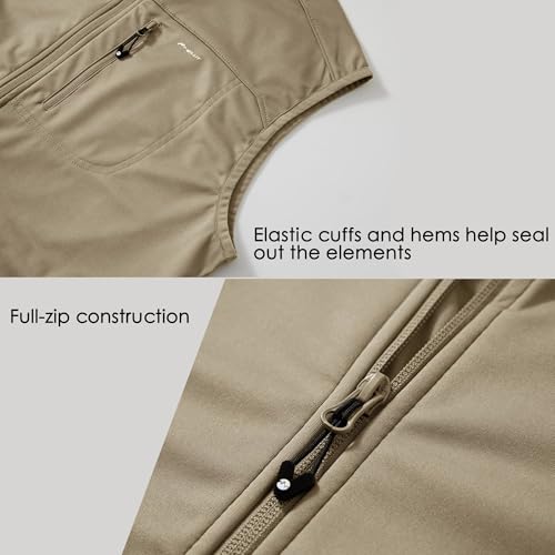 Willit Colete de golfe masculino leve, softshell, agasalho, sem mangas, caminhada, corrida, casual