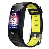 Newin Star Smart Watch Armband wasserdichte Bluetooth-Multisportmodus Uhr mit Telefonalarm Reminder Blutdruck Schwarz gelb, Aktivitäts-Tracker Uhr Watch