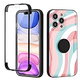 ✿【Kickstand de Anillo de 360 Grados】 Cover con soporte giratorio de anillo de 360 ​​grados puede ayudarlo a colocar su teléfono y liberar su mano cuando mira la película, funda ergonómica humanizada, cómoda de sostener en la mano y excelente agarre.Función de automóvil Metal incorporado que se puede adsorber directamente en el soporte de montaje magnético para automóvil.
