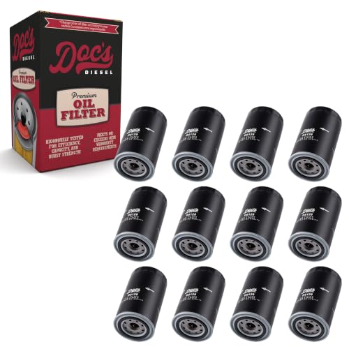 Doc's Diesel Oil Filter 12-Pack D6128-12 | Compatible with Ford 6.7L Powerstroke F250, F350, F450, F550 2011+, Ford 6.7L Powerstroke F650, F750 2017+ | Replaces FL2051