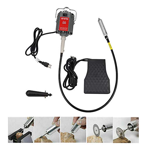 Image of YUEWO SR 220V /110V Mill Motor with Flexible Shaft Grinder Polishing Motor Jewelry Tool Equipment for Engraving Polishing Drilling Cutting