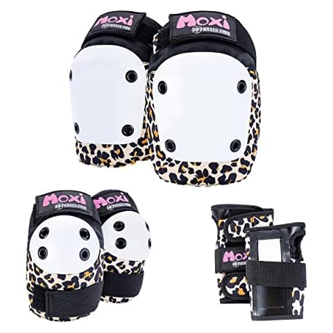 Six Pack Combo Pad Protection Kit including Knee Pads, Elbow Pads and Wrist Guards from 187 Killer Pads and Moxi Skates - Child to Adult Sizes (Leopard, XS) Cover