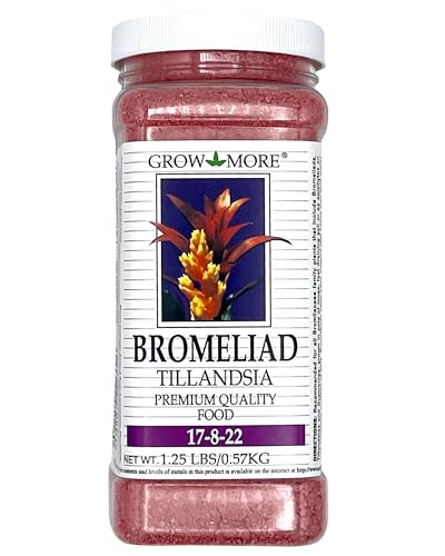Grow More Bromeliad Tillandsia Food (17-8-22) - 1.25lbs of Water Soluble Air Plant Fertilizer - Slow Release Fertilizer for Outdoor & Indoor Plants - Air Plant Food for Vibrant Growth & Blooms