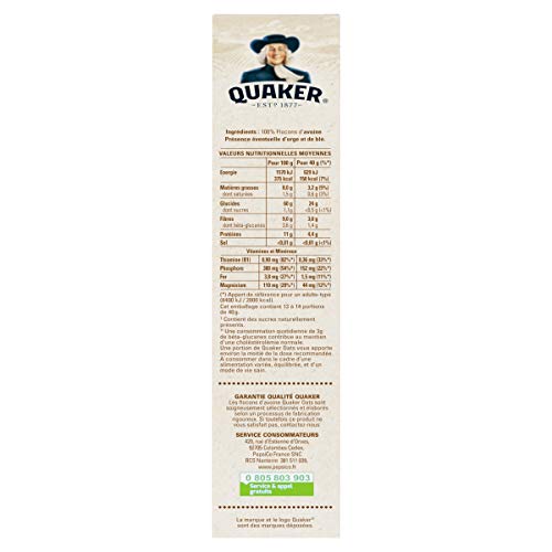 Quaker Oats Avoine/Porridge - 1 boîte de 550g (Lot de 2)