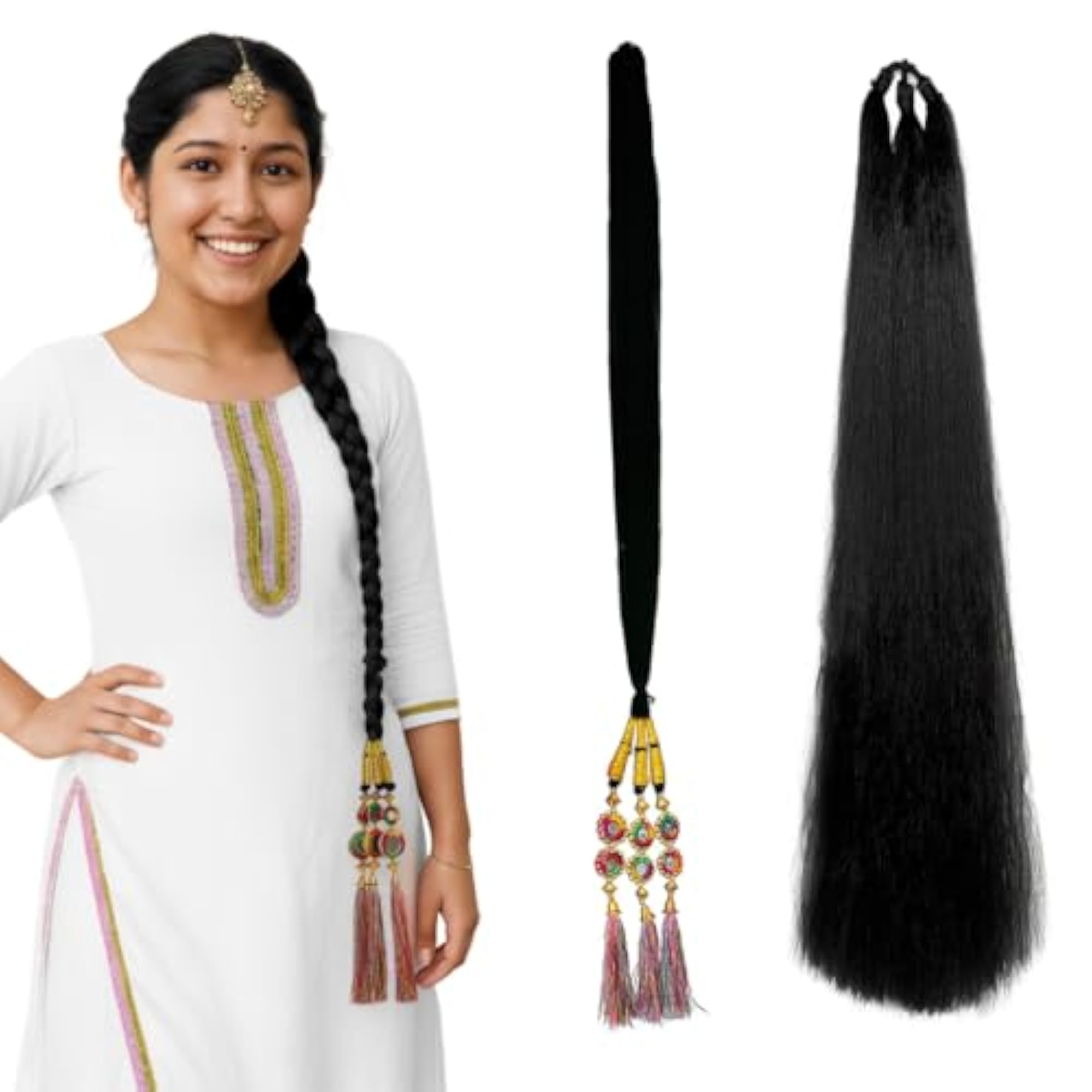Women's Artificial Hair Choti & Parandi Combo for Traditional Looks
