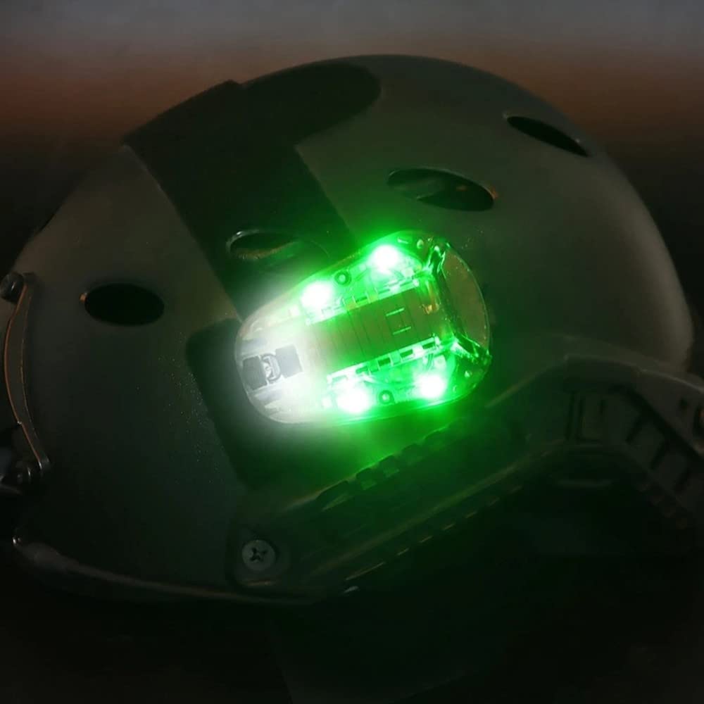 MiOYOOW Taktisches Helmlicht Erkennungslicht taktisches IR Blitzlicht LED Klipp Lichter für schnelle Rettungsabenteuer im Freien (ohne Batterie)