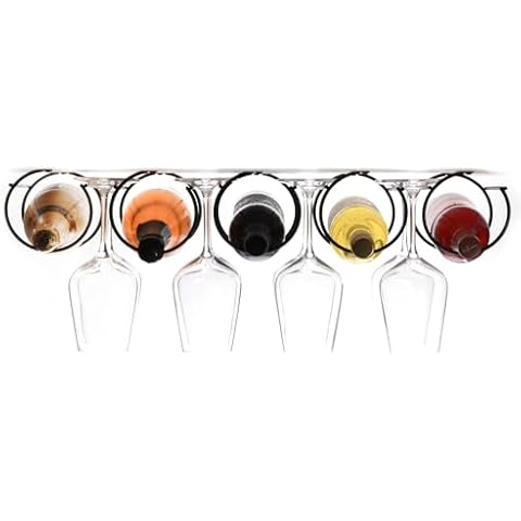 xympo Cabinet Mount Wine and Glass Hanger, Compact Wine Organizer (Set of 5) Cover