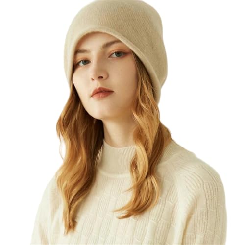 Bonnet en cachemire pour femme accessoire hiver tricoté chaud et élégant