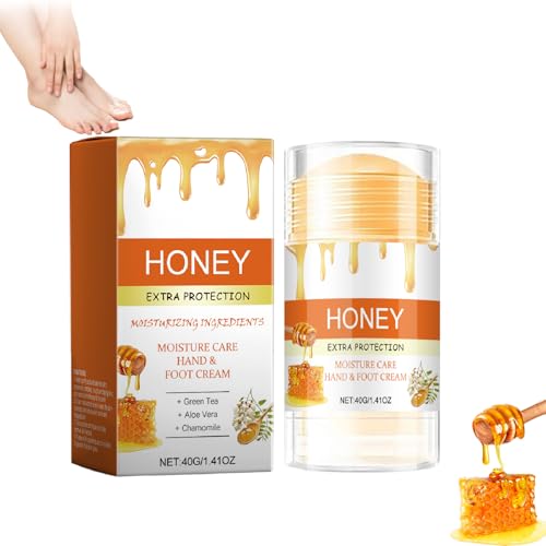 Honey Hand Foot Cream Stick, Hydrating and Anti-Cracking Foot Cream, Intensive Restore Balm for Dry, Cracked Skin on Hands, Feet, Elbows, and Knees, Moisturizing & Nourishing Formula (1)