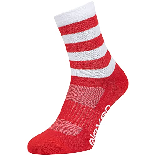 Eleven Sportswear Lustige Socken mit Design für Damen und Herren, Neuheit Socken (Suuri rot S)