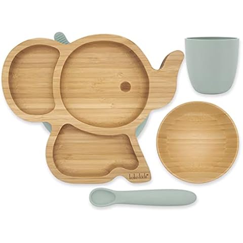 Bamboo and Silicone Weaning Set for Babies Cover