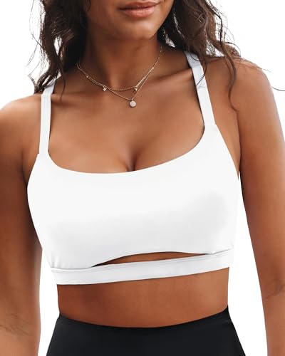 GRAPENT Women's Swimsuits Swim Top Only Womens Bathing Suit Tops Midkini Swimsuit for Women Swimsuit Tops for Women Tankini Only White Medium Size 8 Size 10