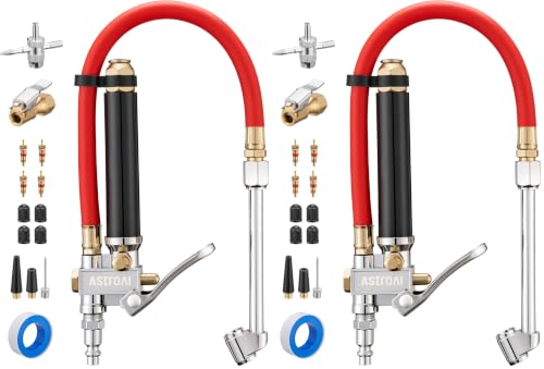 Image of AstroAI T3 Tire Pressure Gauge with Inflator 10-120PSI, ANSI B40.1 Accuracy (Pack of 2)