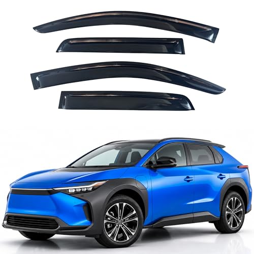 Image of IG Window Visors Fit for 2023-2026 Toyota bZ4X, Out-Channel Rain Guards Vent Wind Deflectors 4PC, Car Accessories for 2023-2026 Subaru Solterra