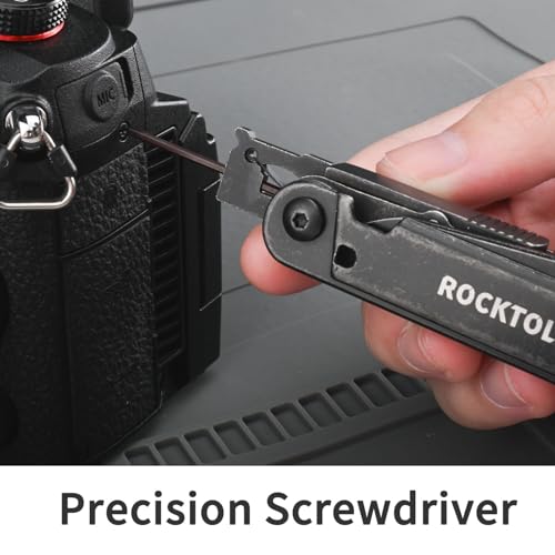 ROCKTOL Gen-R RB Multitool Pliers, VG10 Blade, 27-in-1 Multi-tool, EDC Pocket Knife, Retro Black Finish, Precision Screwdriver, Gut Hook for Hunting, Backpacking, Hiking, Camping - Image 5