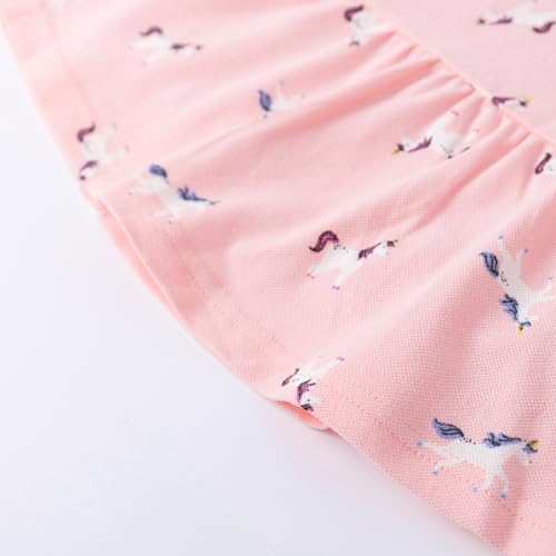 Image of HILEELANG Girls Polo Dress Cotton Short Sleeve Summer Casual School Uniform Dress for Toddler Little Girls 2-8 Years