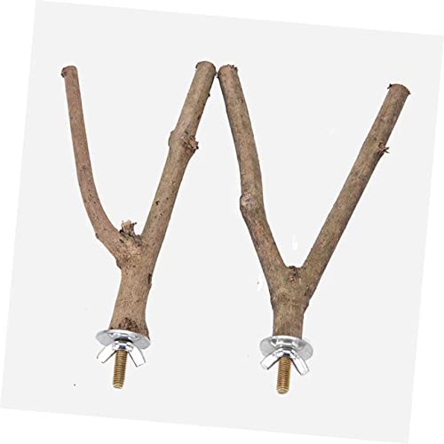 Image of balacoo Bird Cage Perch Screws and Nuts Kit Bird Perch Fixing Accessories with 8 Screws 16 Gaskets 8 Fixing Caps Stainless Steel Cage Hardware for Stand Installation and Repair