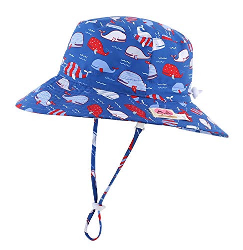 Image of Home Prefer UPF50+ Wide Brim Sun Hat Boys Girls Sun Protection Hat Zoo Beach Swim Safari Bucket Hat for Baby Toddler Kid