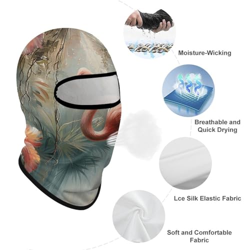 Balaclava Mask for Men Ski Mask for Women Beautiful Peach Flamingo Full Face Mask Face Cover for Cycling miniatura 3