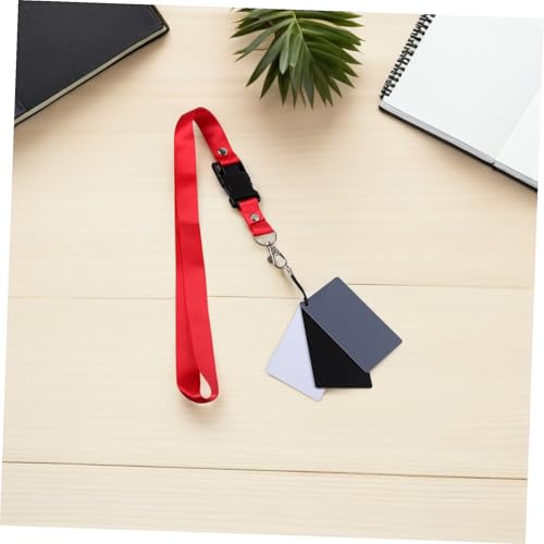 Tarjetas de balance de blancos acrílicas con correa de cuello para fotografía portátil 5