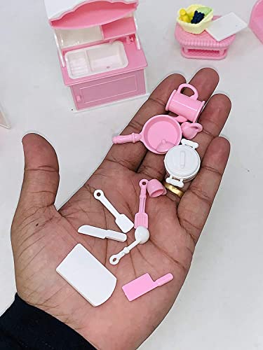 Image of Tickles Baby Girl's Prime Playing Doll with Small Size Kitchen Play Set with 1 Tiny Puppy and Cat, Furniture, Accessories Dolls for 2 Year+ Birthday Gifts (Color: Purple)