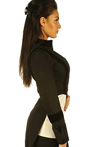 Eimee Handmade Tailcoat Victorian Dress for Women-Steam Punk Fashion Women-Steampunk Womens Costume Black (XSmall)